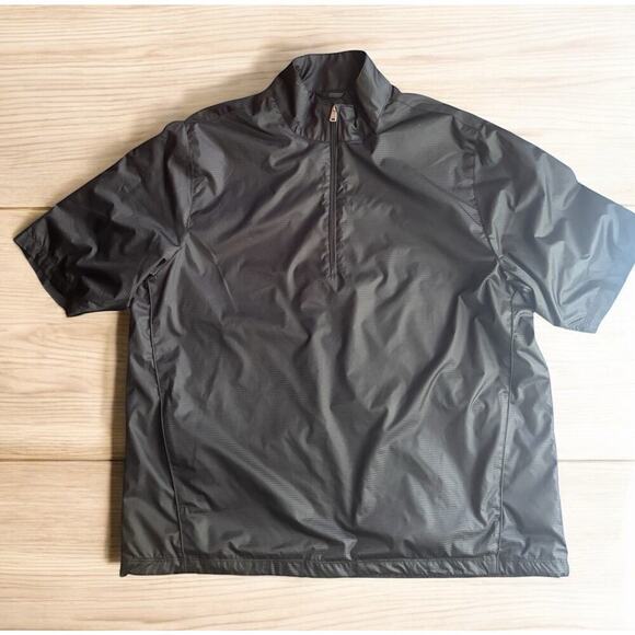 Greg Norman Men Short Sleeve Golf Pullover Windbreaker Zip XL Water Resistant - Picture 1 of 10